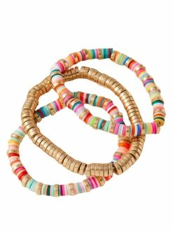 Joyful Jewelry Heishi Beads & Metal Stretch Bracelets