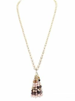 Jewelry Necklaces Shades Of You Long Natural Stone Tassel Necklace
