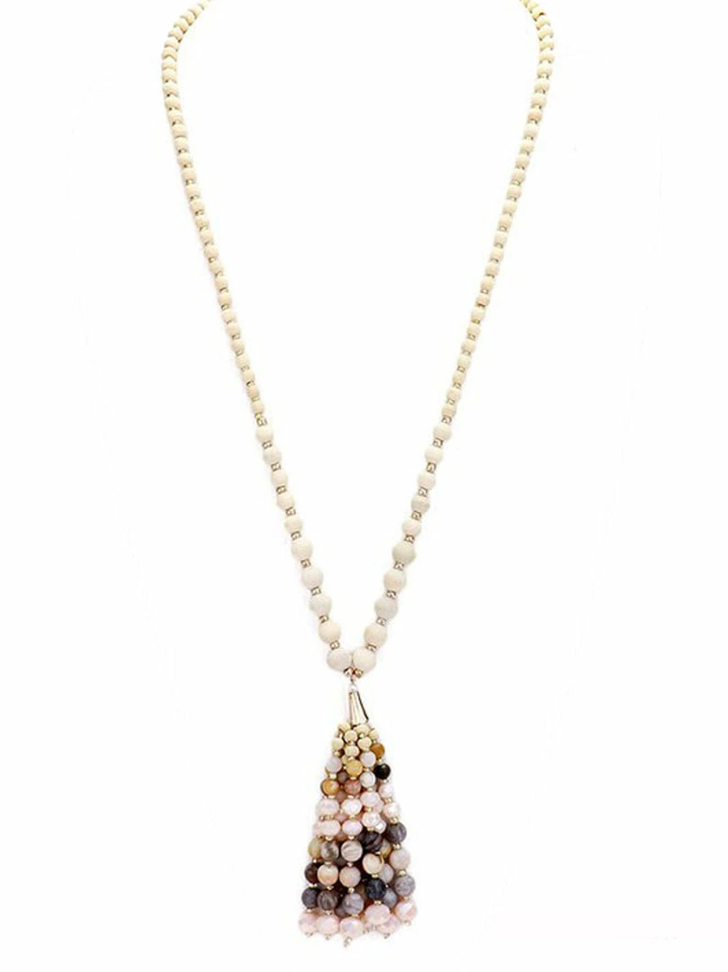 Cheapest 🔔 Jewelry Necklaces Shades Of You Long Natural Stone Tassel Necklace 🎁 1 Jewelry Necklaces Shades Of You Long Natural Stone Tassel Necklace
