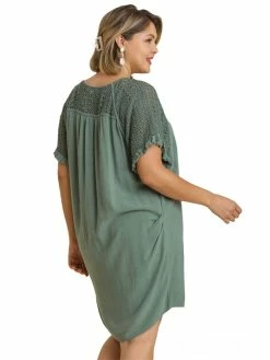 Apparel-Curvy Girl Curvy Love You More Linen Dress