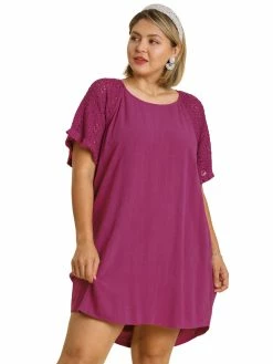 Apparel-Curvy Girl Curvy Love You More Linen Dress
