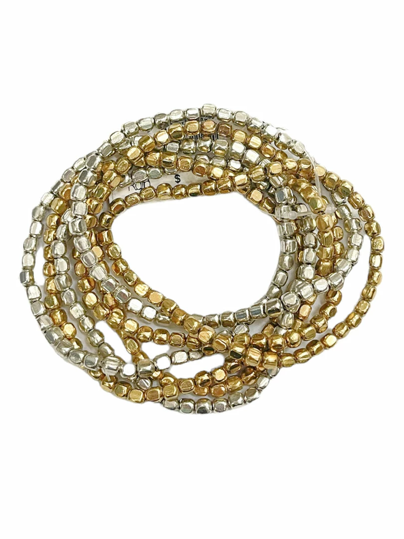 Budget 🛒 Jewelry 7 Row Stretch Metal Bracelets ⭐ 1 Jewelry 7 Row Stretch Metal Bracelets