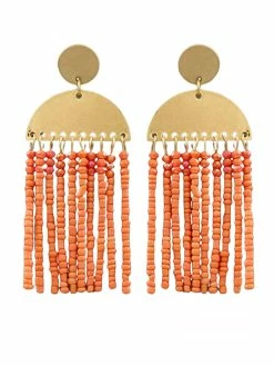 Buy ๐ Golden Stella Wedge & Bead Tassel Earrings ๐ 8 Golden Stella Wedge & Bead Tassel Earrings