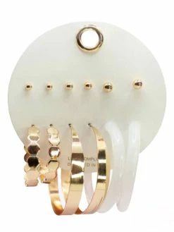 Josie's Boutique Assorted Metal And Acrylic Hoop And Stud Earrings