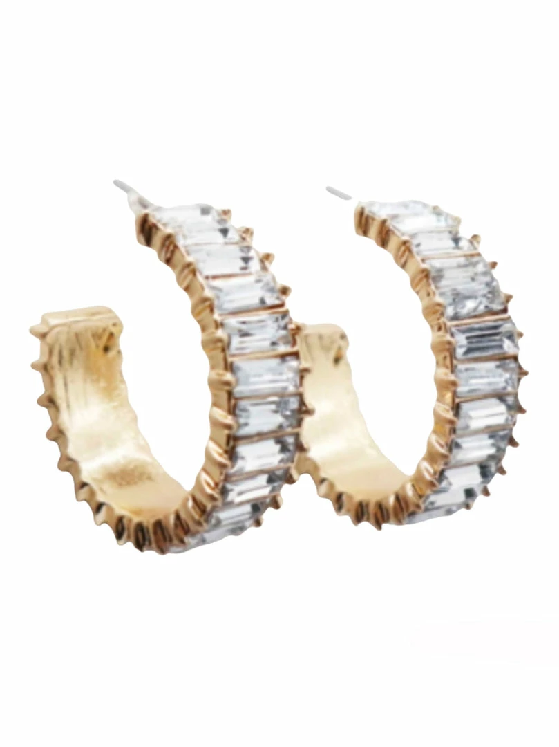 Promo ๐ Josie's Boutique Diamond Plated Hoop Earrings ๐ 1 Josie's Boutique Diamond Plated Hoop Earrings