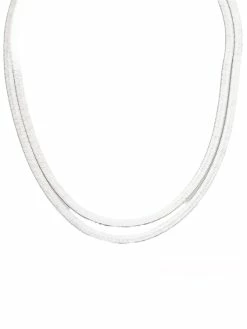 Fame Accessories 2 Layered Snake Chain Necklaces