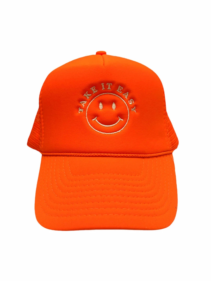 Top 10 ๐ Accessories Take It Easy Orange Trucker Hat Hats ๐ 1 Accessories Take It Easy Orange Trucker Hat Hats