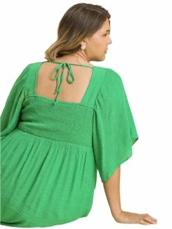 Apparel-Curvy Girl Curvy In Love Again Square Neck Dress