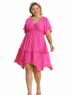 Apparel-Curvy Girl Curvy Love Boldly V-Neck Dress