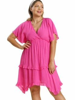 Apparel-Curvy Girl Curvy Love Boldly V-Neck Dress