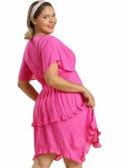 Apparel-Curvy Girl Curvy Love Boldly V-Neck Dress
