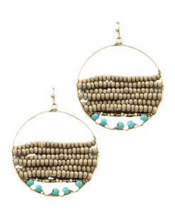 Jewelry Beaded Round Earrings