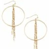 Jewelry Circle Cutout Chain Fringe Earrings