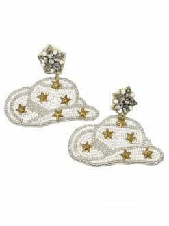 Jewelry Cowboy Hat Seed Beaded Earrings