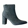 Ccocci A Little Glam Black Rhinestone Booties Footwear