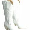 MiiM Footwear Glitters High White Western Boot