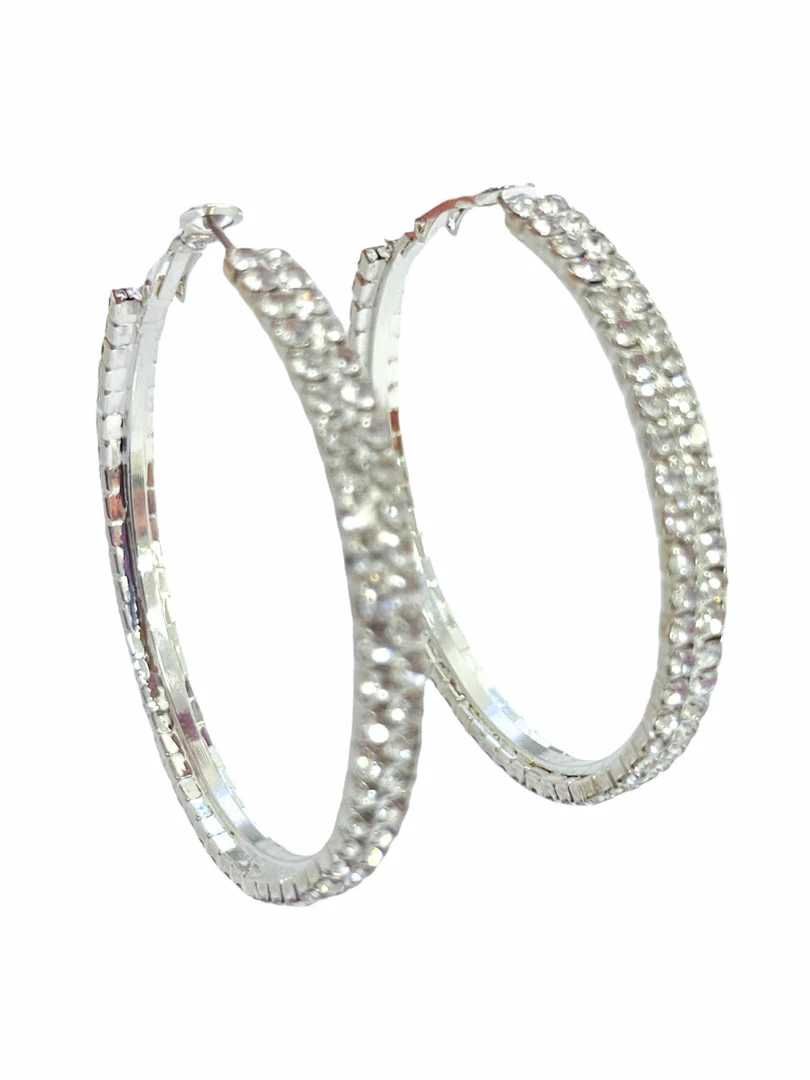 Cheapest ๐ Encore Charming Rhinestone Hoop Earrings ๐ฏ 2 Encore Charming Rhinestone Hoop Earrings