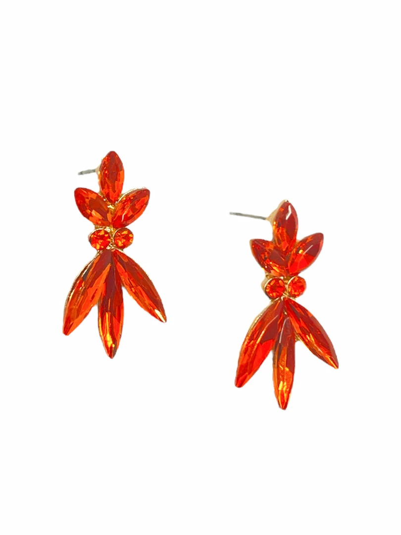 Best Pirce 😉 Josie's Boutique Jewelry Orange Rhinestone Earrings ❤️ 1 Josie's Boutique Jewelry Orange Rhinestone Earrings