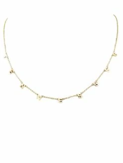 Golden Stella Jewelry Gold Tennessee State Letter Necklace