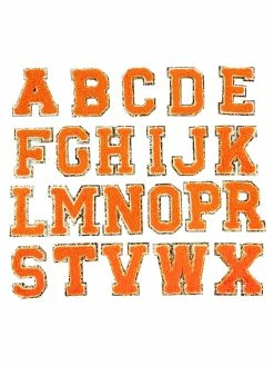 Josie's Boutique Gameday Orange Chenille Letter 5.5cm Patch