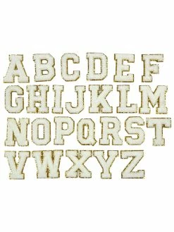 Josie's Boutique White Chenille Letter 5.5cm Patch Gameday