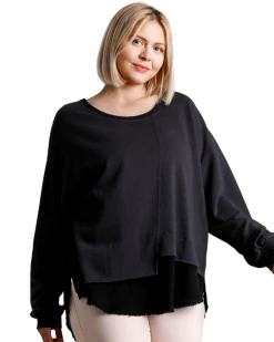 Apparel-Curvy Girl Curvy Part Time Love Layered Top