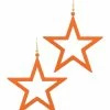 Golden Stella Color Coat Star Earrings Jewelry