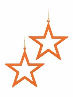 Golden Stella Color Coat Star Earrings Jewelry