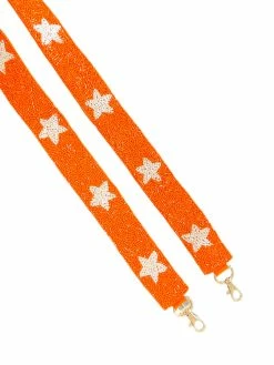 Treasure Jewels Accessories Orange And White Beaded Star Strap