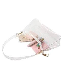 Josie's Boutique Accessories Clear Zipper Handbag