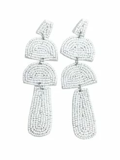 Ashlee Corp Mushroom Shaped Seed Bead Earrings