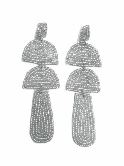 Ashlee Corp Mushroom Shaped Seed Bead Earrings