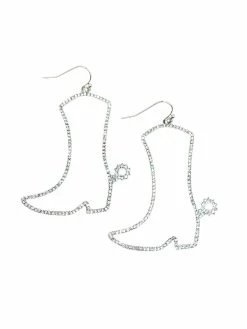 La Bien Aimee Pave Stone Cowboy Boots Earrings