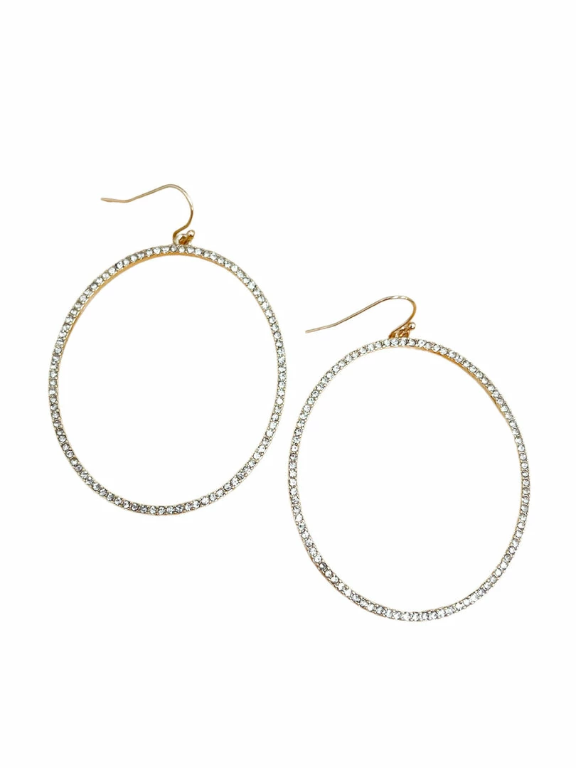 Coupon โ La Bien Aimee Oval Pave Stone Earrings ๐ 1 La Bien Aimee Oval Pave Stone Earrings