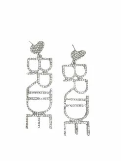 La Bien Aimee Bride Pave Stone Earrings