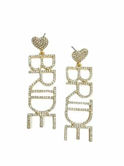 La Bien Aimee Bride Pave Stone Earrings