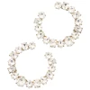 Golden Stella Glass Stone Hoops Earrings