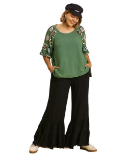 Apparel-Curvy Girl Curvy Love Crochet Sleeve Top