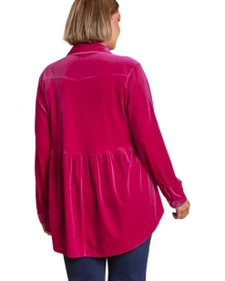 Apparel-Curvy Girl Curvy Time Of My Life Velvet Top