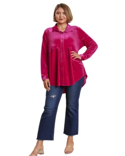Apparel-Curvy Girl Curvy Time Of My Life Velvet Top