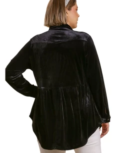 Apparel-Curvy Girl Curvy Time Of My Life Velvet Top