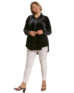 Apparel-Curvy Girl Curvy Time Of My Life Velvet Top