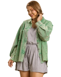 Apparel-Curvy Girl Curvy That Way Corduroy Shacket