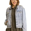 Apparel-Curvy Girl Curvy Just A Girl Pearl Denim Jacket