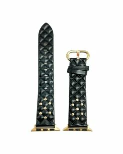 A.N Enterprises Quilted Stud Black Smart Watch Band Watch Bands