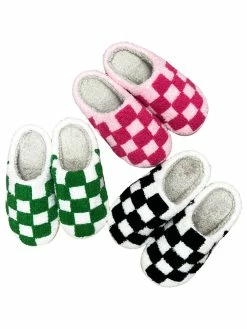 Josie's Boutique Checkered Slippers December Steal Sale