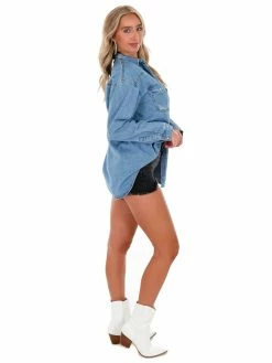 Risen Jeans Tops Something About You Denim Shirt