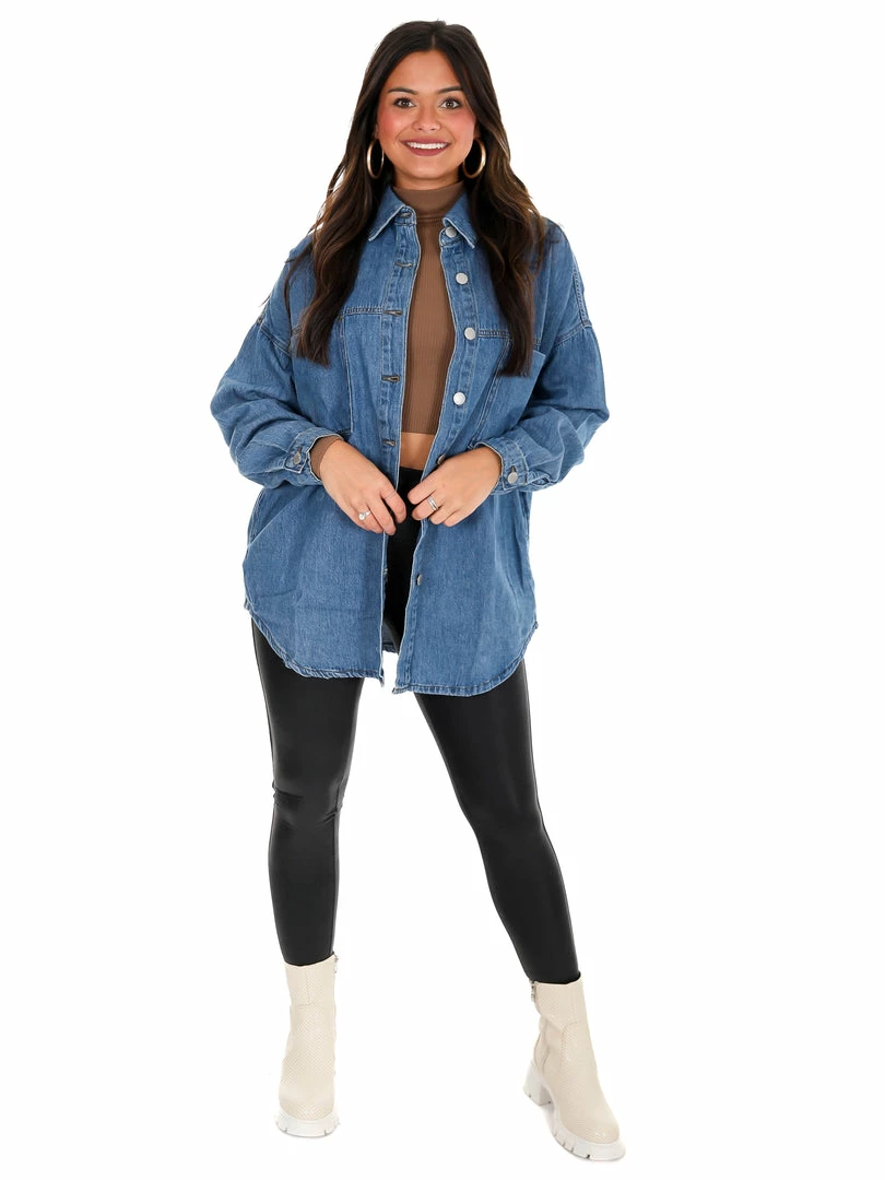 Flash Sale 😉 Risen 👖 Jeans Cuteness Overload Denim Shacket Tops 🤩 9 Risen Jeans Cuteness Overload Denim Shacket Tops