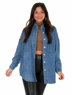Flash Sale 😉 Risen 👖 Jeans Cuteness Overload Denim Shacket Tops 🤩 25 Risen Jeans Cuteness Overload Denim Shacket Tops