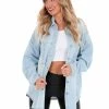Risen Jeans Cuteness Overload Denim Shacket Tops
